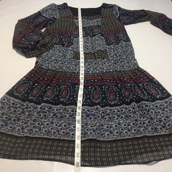 Boho print square neck mini dress - Picture 4 of 8
